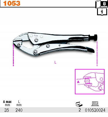 РЕГУЛИРУЕМЫЕ САМОБЛОКИРУЮЩИЕСЯ ПЛОСКОГУБЦЫ 240MM BETA 1053