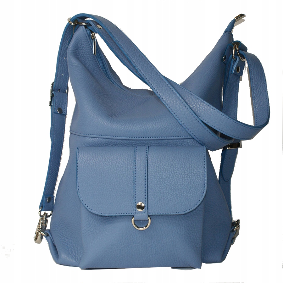 SKÓRZANA TOREBKA-PLECAK DAMSKA WOREK WŁOSKA SKÓRA