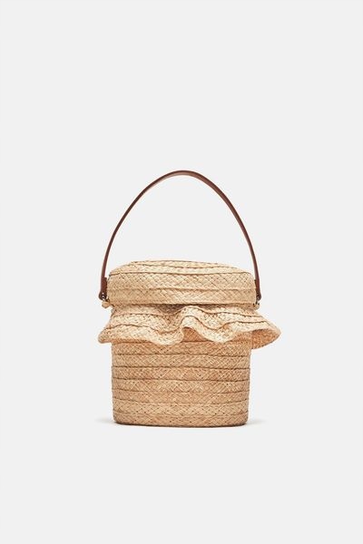 ZARA Torebka kosz koszyk basket plażowy wiklinowy Model 5646/304