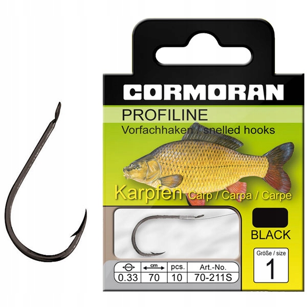 GOTOWE PRZYPONY CORMORAN PROFILINE - CARP CZARNE 8