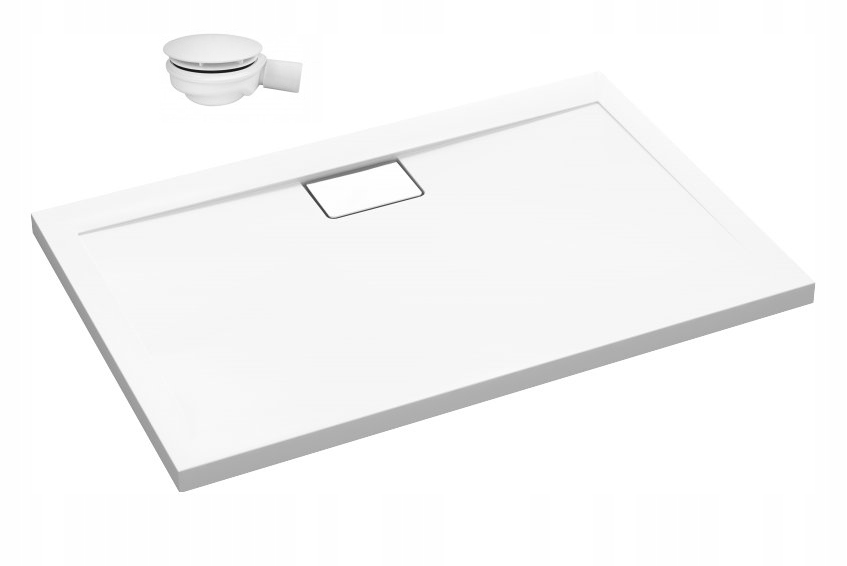 Brodzik prostokątny 140x80x4,5 Polimat Vegar Syfon Akrylowy