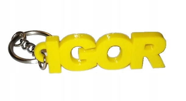 BRELOK breloczek Z IMIENIEM, WŁASNY NAPIS wys 24H Wzór dominujący bez wzoru