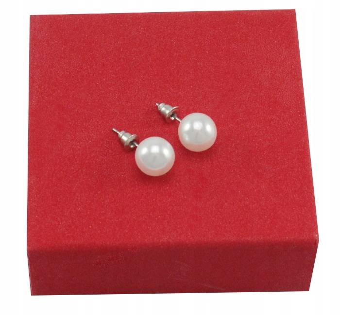 

Kolczyki glamour Białe Perełki Kulki 10 MM