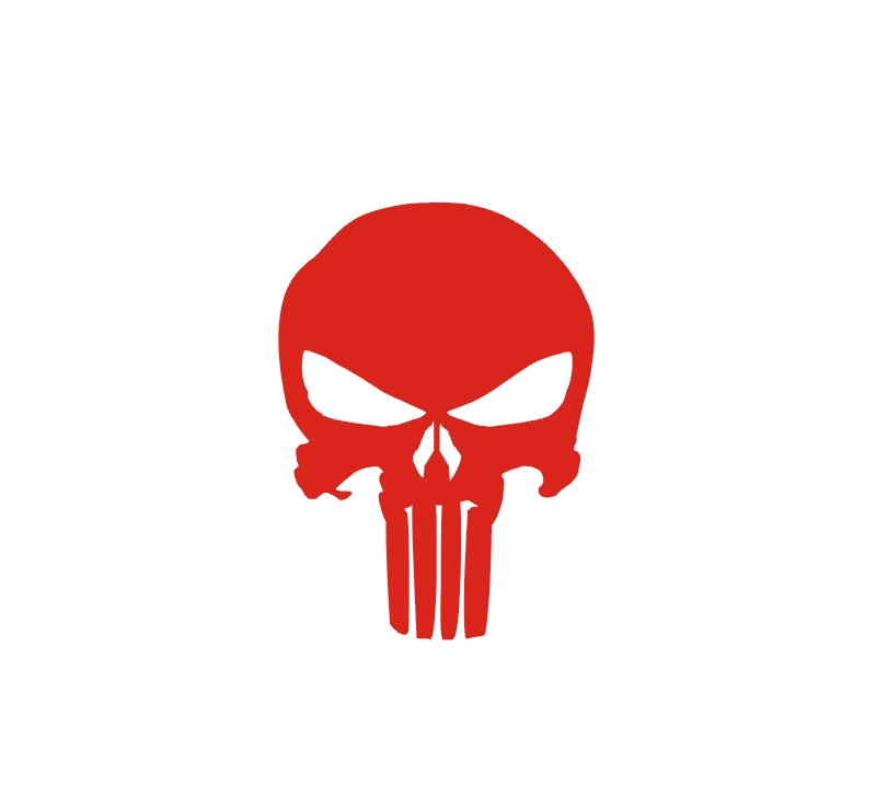 PUNISHER CZASZKA Naklejka kask rower RÓŻNE KOLORY Długość 0 mm