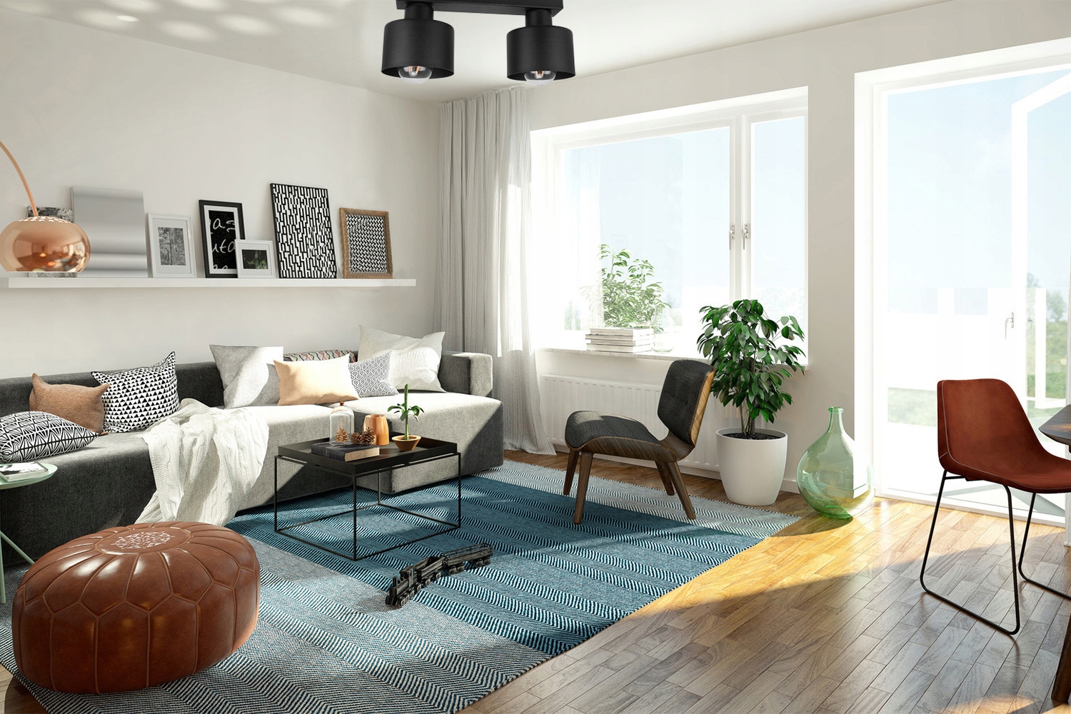 LAMPA WISZĄCA SUFITOWA ŻYRANDOL PLAFON METALOWA Materiał dominujący metal