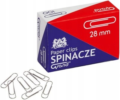 

Spinacze do papieru 28mm 100 szt Grand