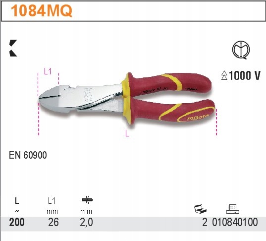 БОКОВЫЕ РЕЖУЩИЕ ПЛОСКОГУБЦЫ 200 ММ В IZO BETA 1084MQ/200