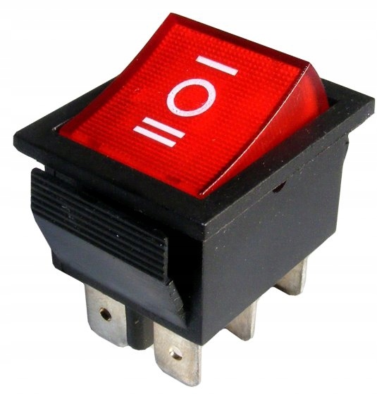 

Przełącznik klawiszowy Czerwony 230V 6p 3poz (2835