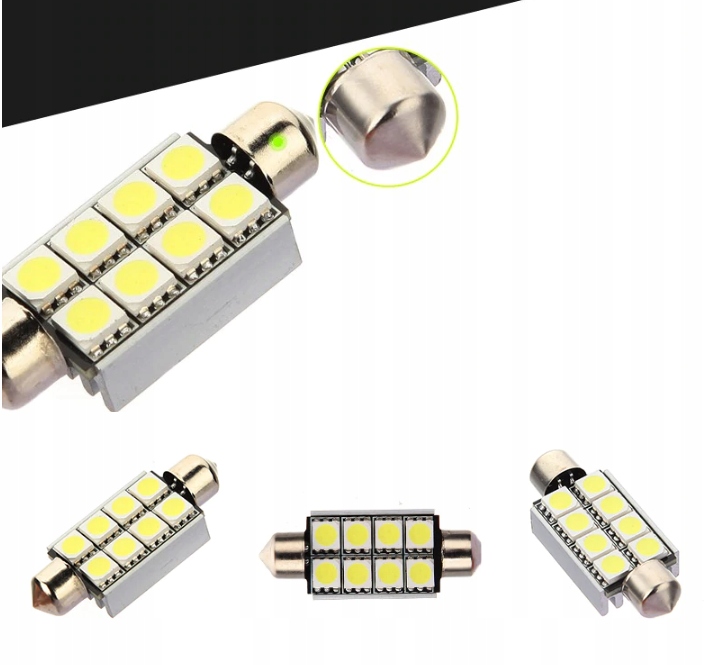 ŻARÓWKA LED 8 SMD 5050 C5W C10W CANBUS 41mm 42mm Typ Inny