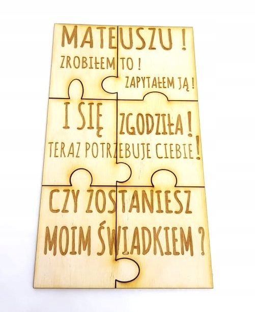 PUDEŁKO PROŚBA DLA ŚWIADKA O ŚWIADKOWANIE Zdobienie sznurek