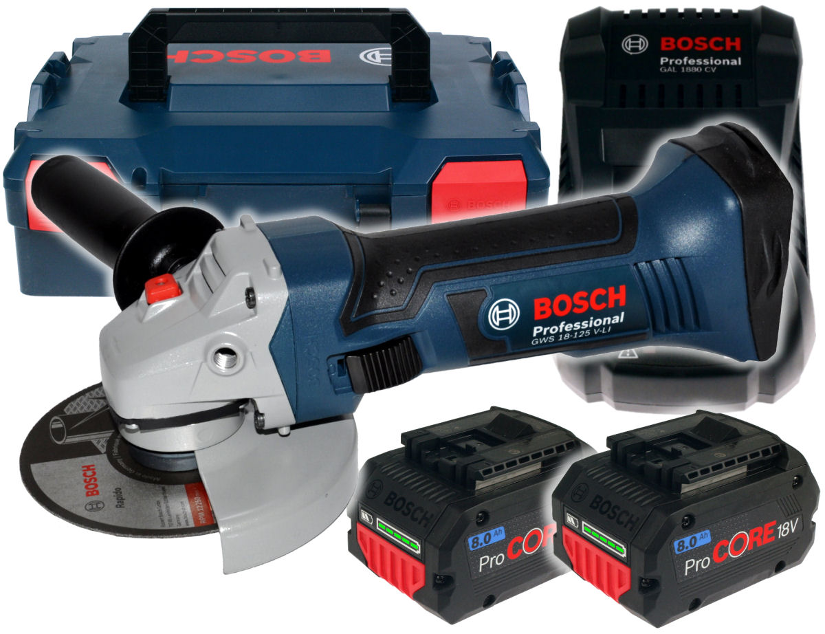 

Szlifierka Gws 18-125V-LI Bosch 2x8,0Ah L-boxx
