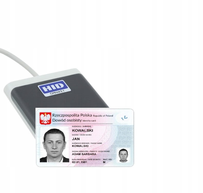 

Czytnik zbliżeniowy e-dowodu Hid Omnikey Usb