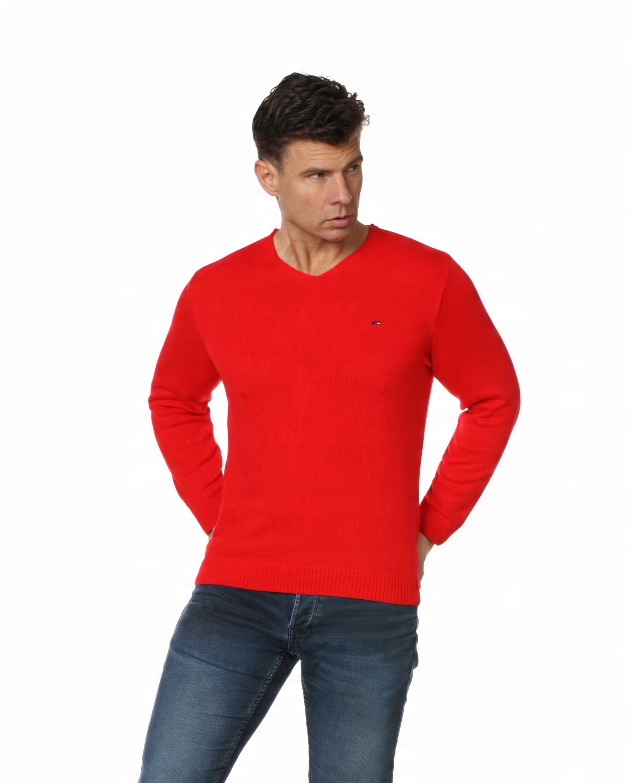 

Sweter męski w serek r.M