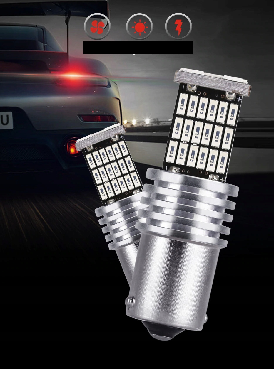 ŻARÓWKA LED 45 SMD 4014 P21W R5W R10W BA15S BIAŁA Typ R5W / BA15s