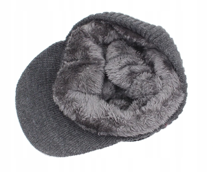 CZAPKA ZIMOWA Z DASZKIEM OCIEPLANA CIEPŁA MĘSKA Kod producenta męska z daszkiem