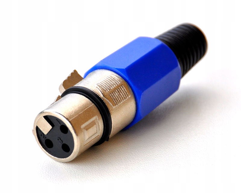 

Złącze Xlr 3 Pin Gniazdo niebieskie żeńskie XLR026