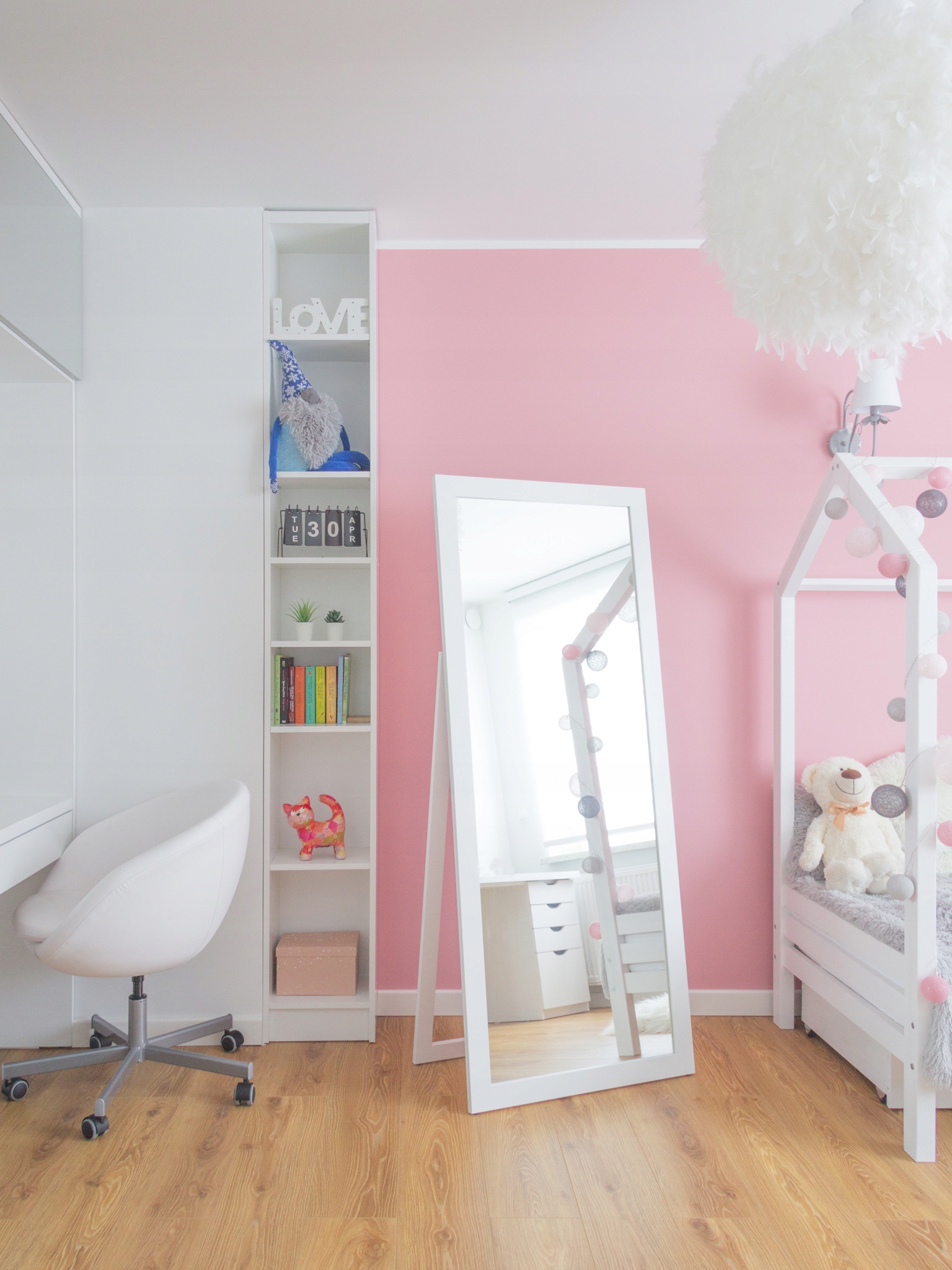 BEZPIECZNE lustro STOJĄCE rama 170x70 białe kolory Kod producenta L170X70S