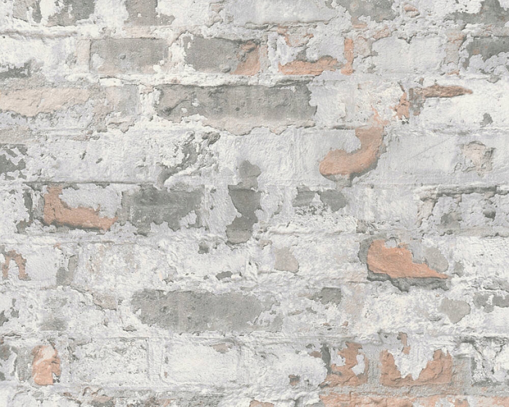 Tapeta tapety šedočervená cihla kámen 3D beton