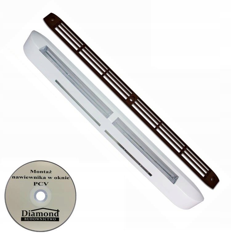 Nawiewnik do okien okna AIRA HY CIEMNY BRĄZ/BIAŁY