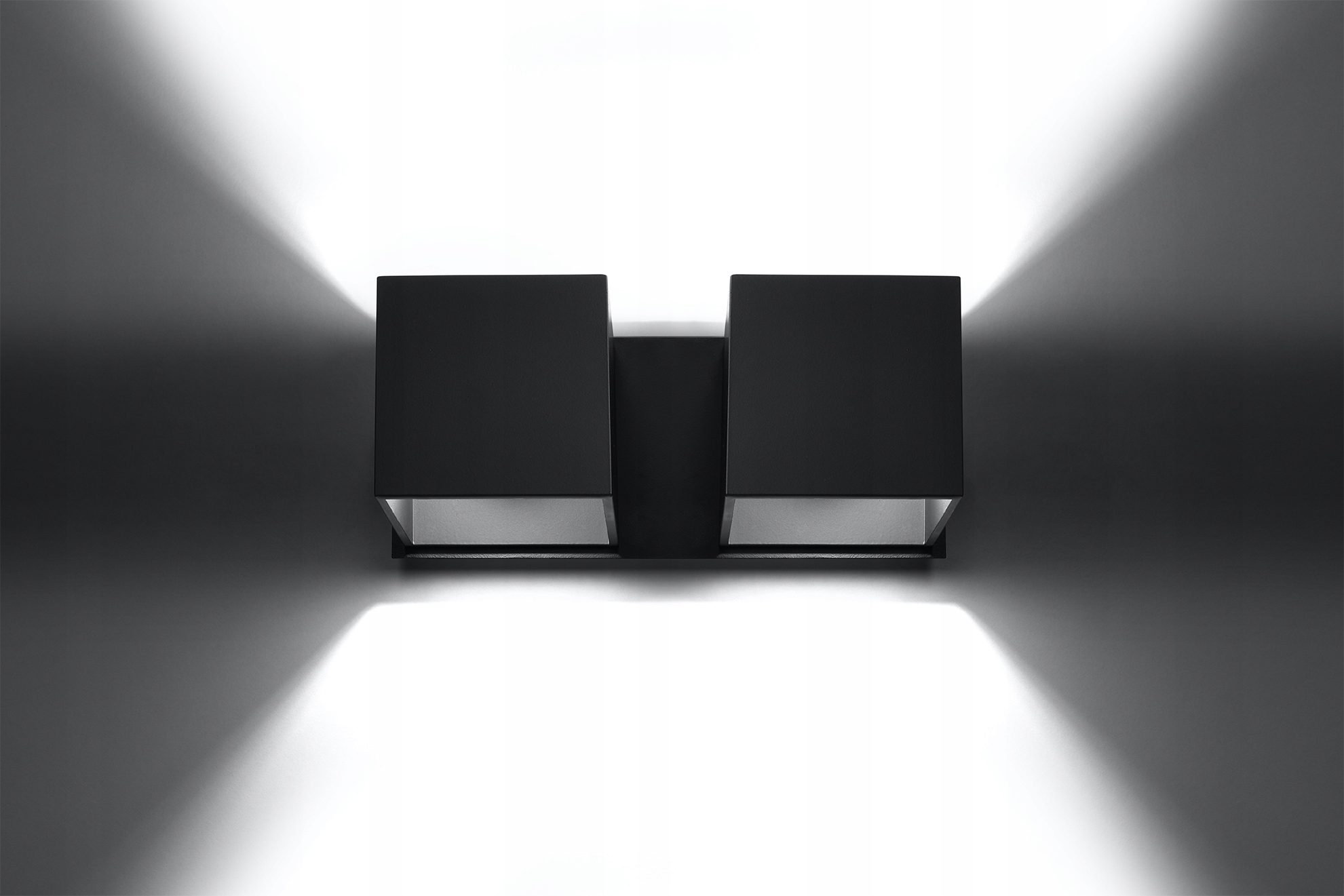 Oprawa Lampa Kinkiet QUAD 2 Czarny LED Loft SOLLUX Kod producenta SL.0657