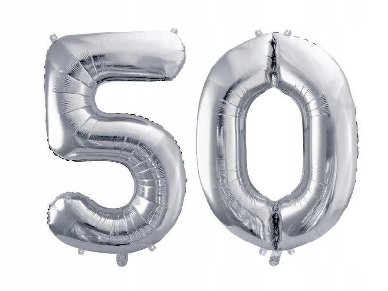 

Balony 50 na Urodziny aż 86cm Srebrne FB1M-50-018