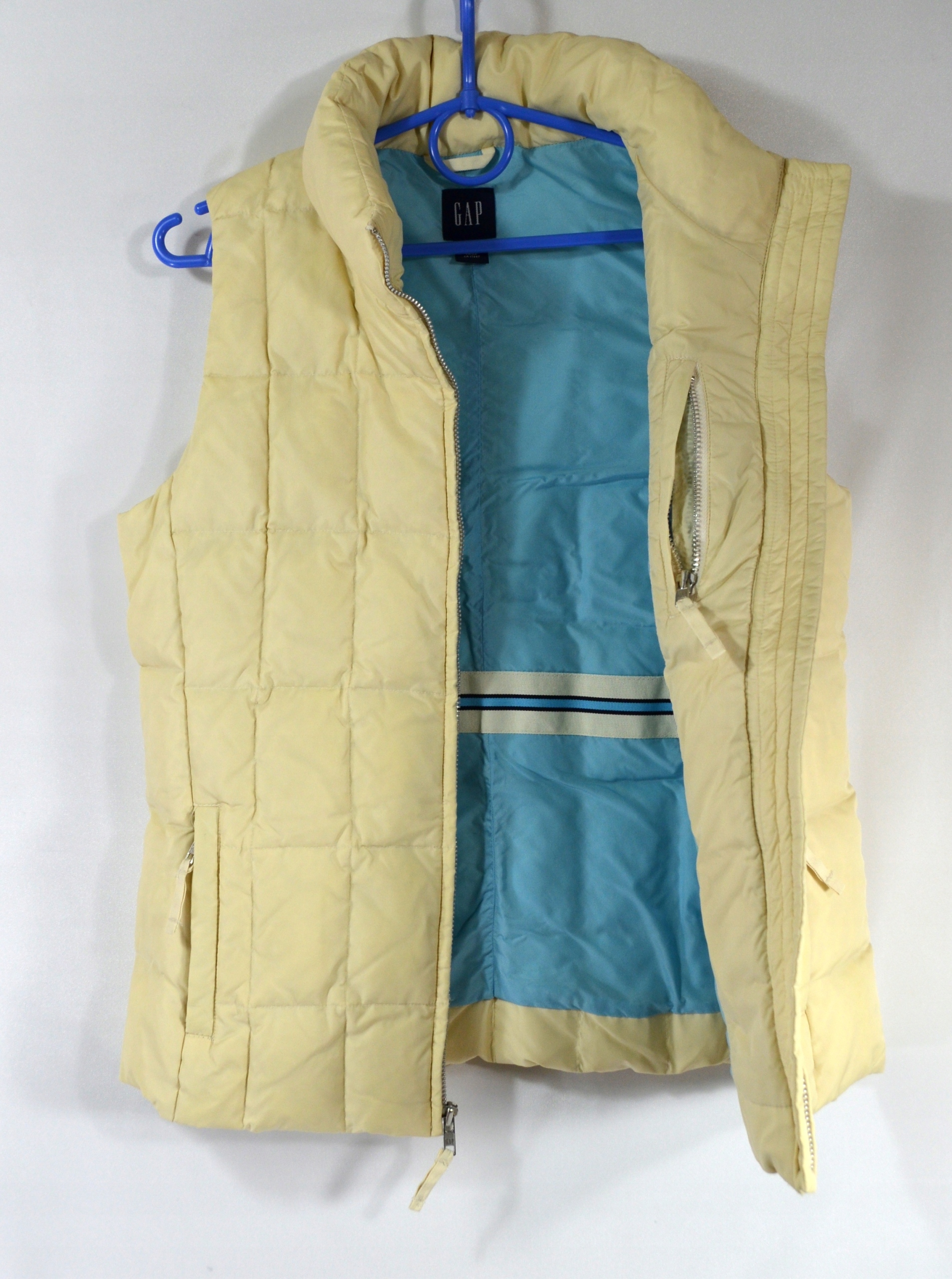 GAP bardzo ładna puchowa KAMIZELKA - rozmiar XS Kaptur bez kaptura