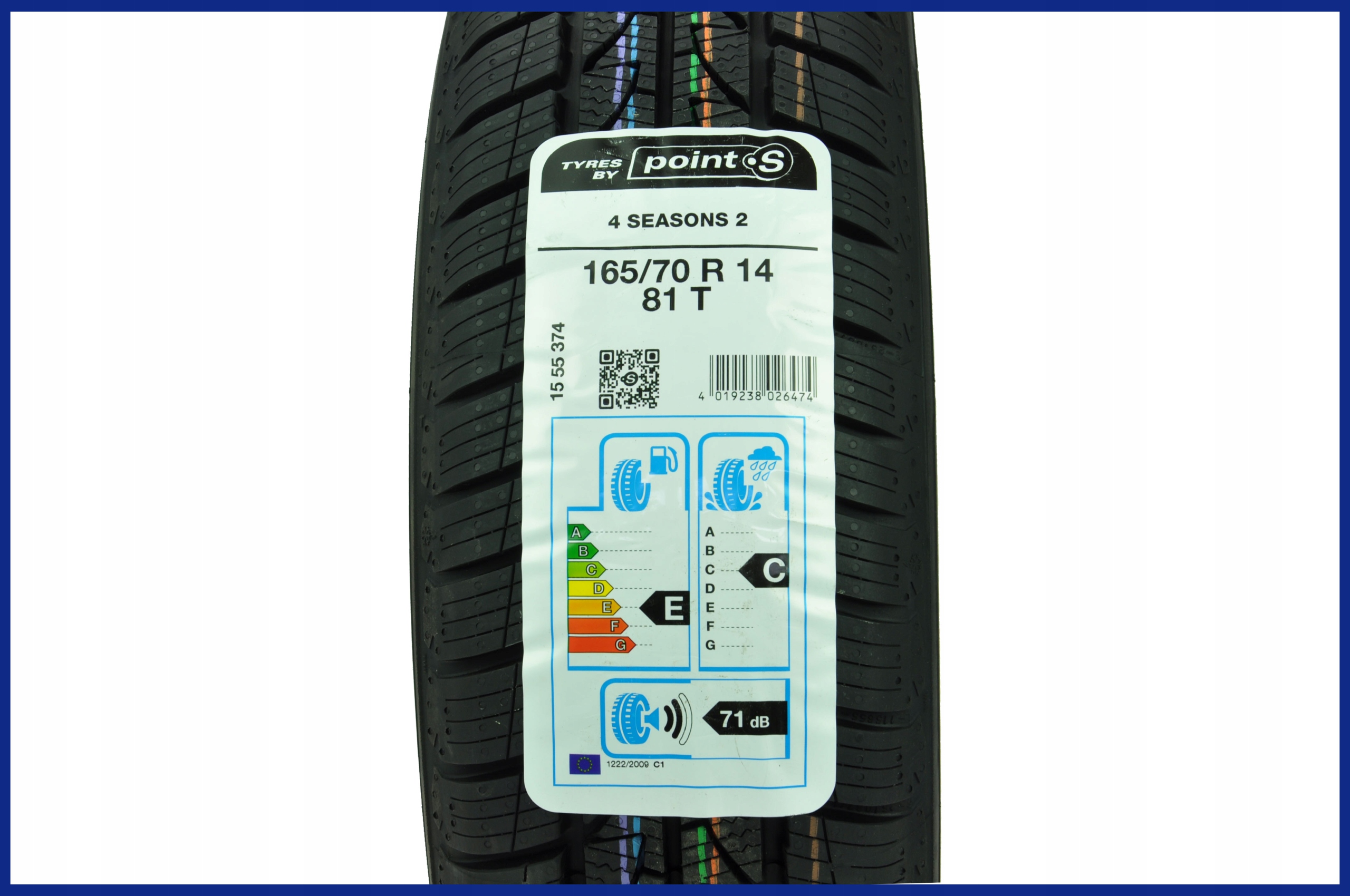 4 x 165/70R14 81T 4Seasons 2 Point S CAŁOROCZNE EAN (GTIN) 4019238026474