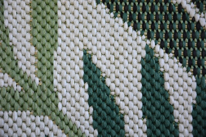 DYWAN PŁASKO TKANY JUTA 160x230 LIŚCIE PALMA #B653 Długość 230 cm