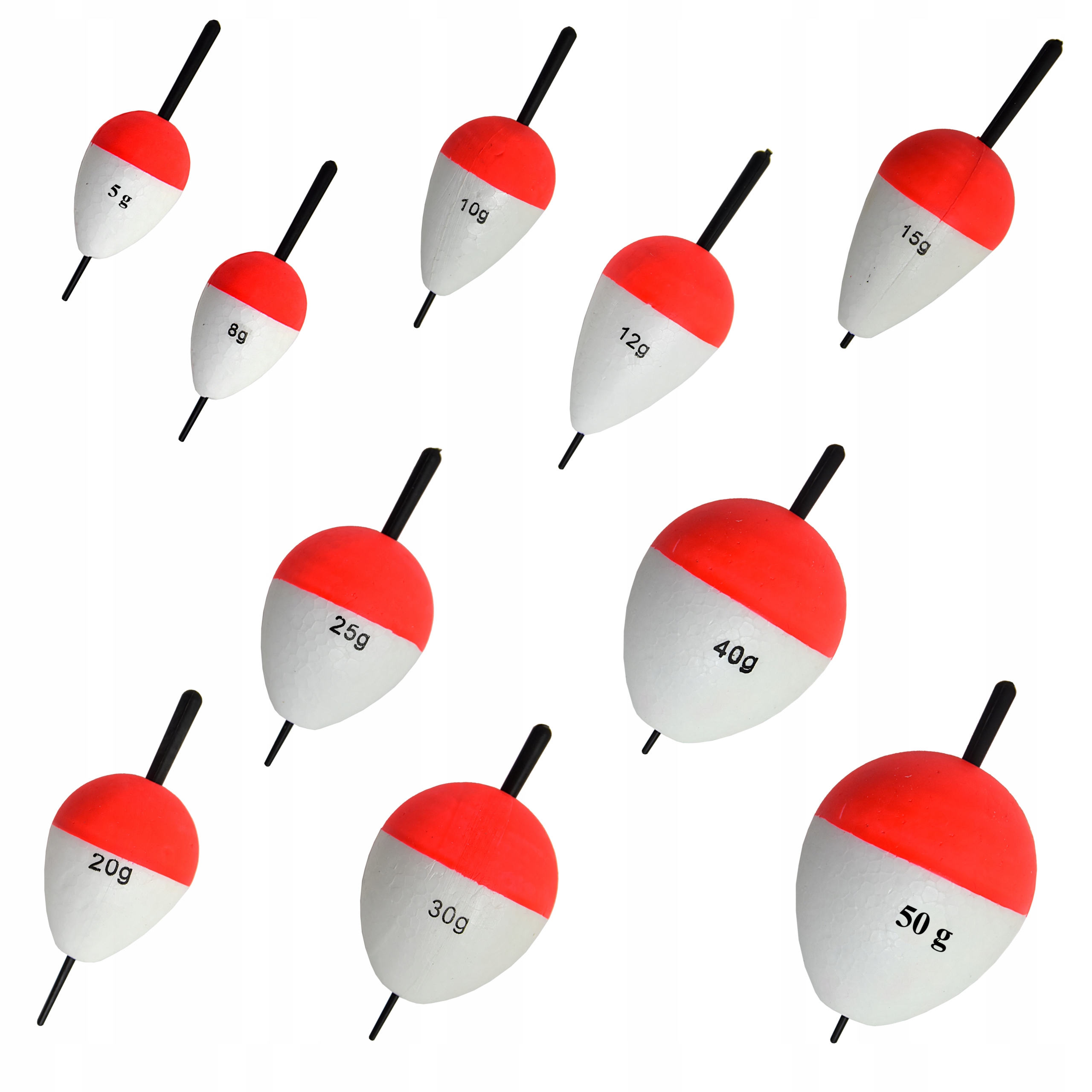 

Zestaw Spławików żywcowych 10szt Boja bombka żywca