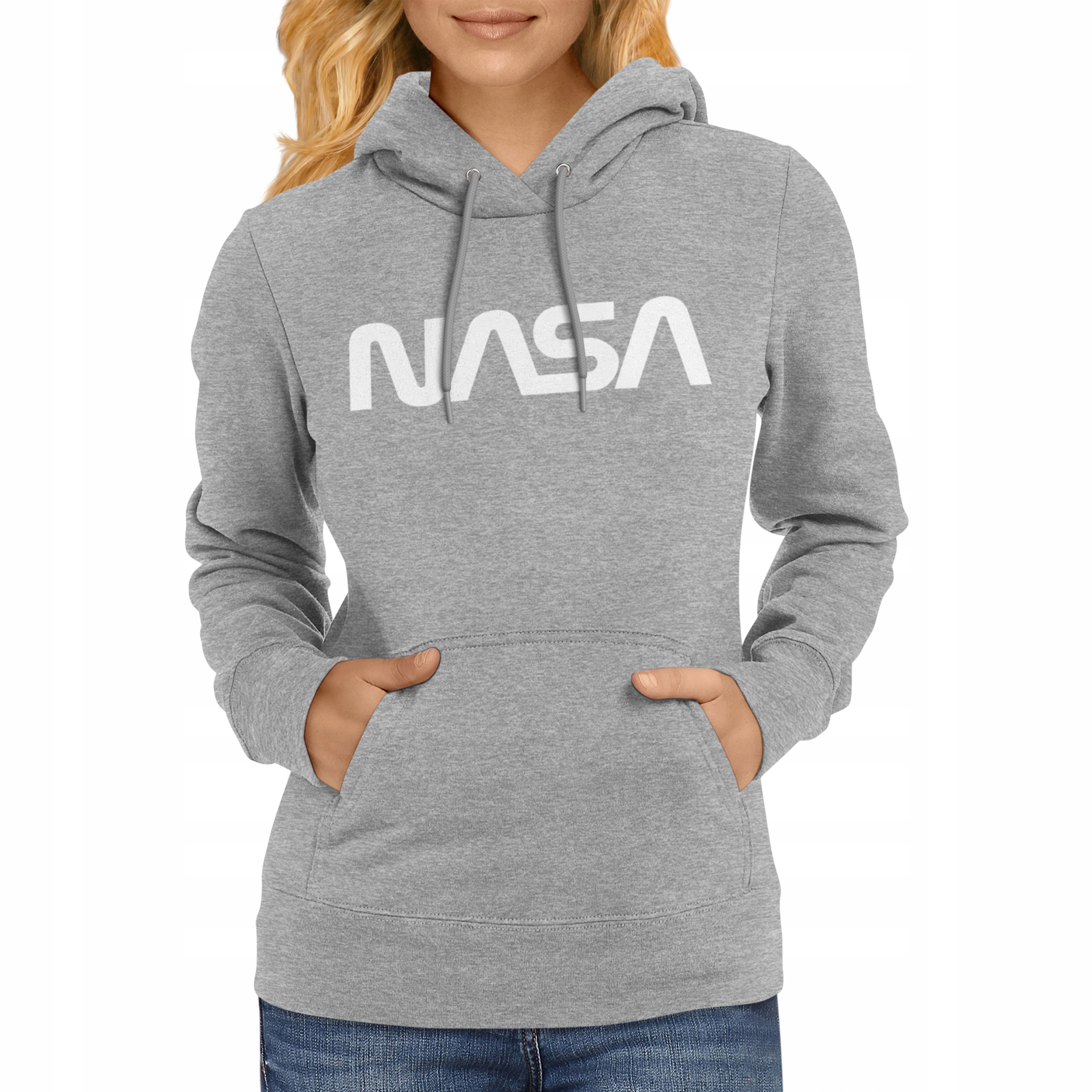 

Bluza Nasa damska kangurka z kapturem szara XL
