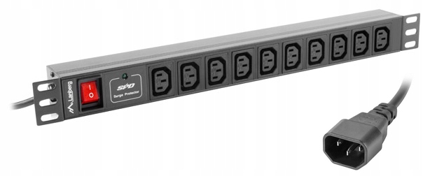 

Listwa Rack 19 10A 10X Iec C13 2m Lanberg C14