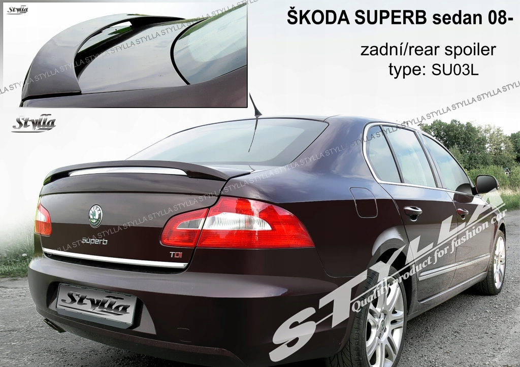 spoiler spojler do Skoda Superb MK2 2008 - 2013