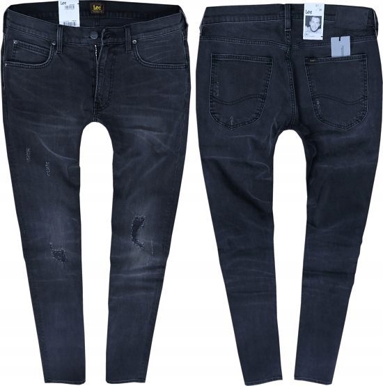 

Lee Luke jeansy rurki Torn Out stretch W32 L34