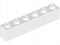 LEGO Klocek - brick 1x6 (3009) biały 5szt