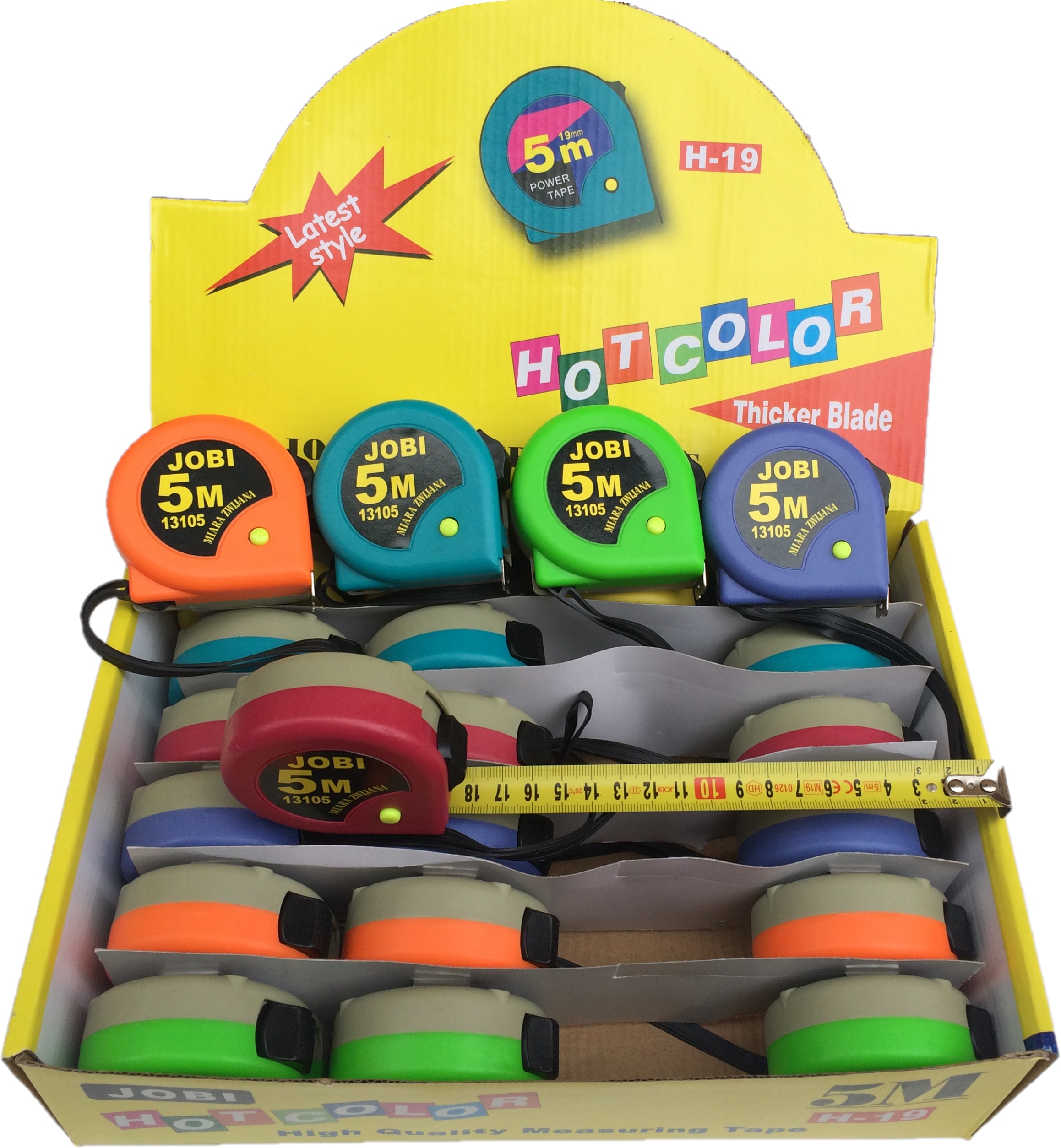 Jobi Miara zwijana metrówka szeroka 5m 120 SZTUKI Marka Jobi