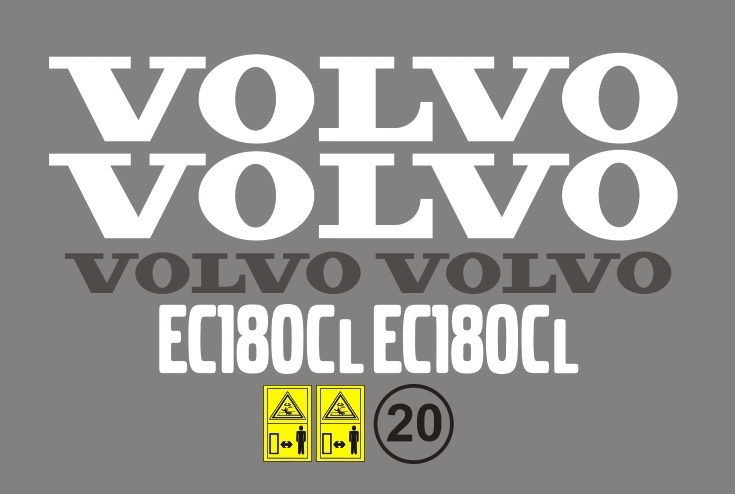Naklejki naklejka oklejenie VOLVO EC180CL