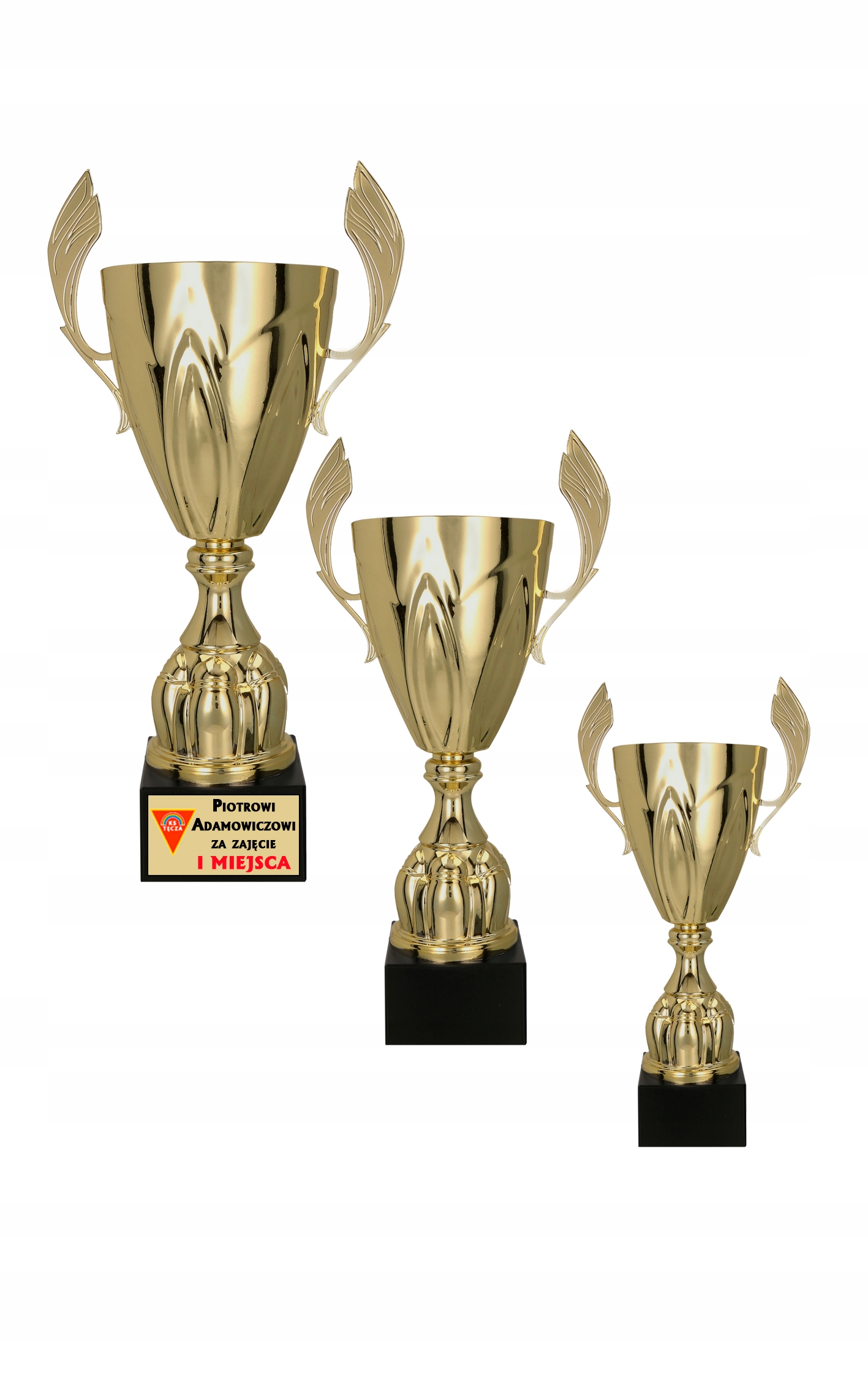 Puchar Puchary Komplet Metal 41/38/32 Cm+grawer