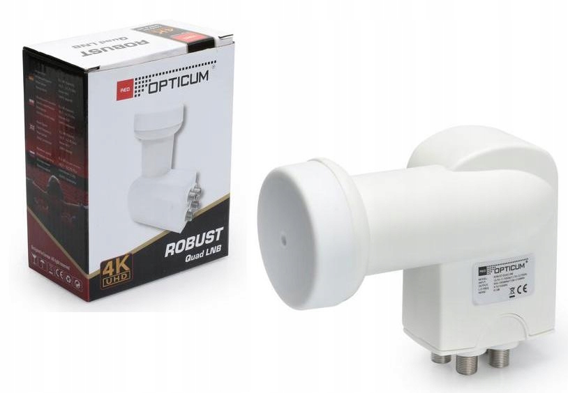 Konwerter satelitarny na 4 ROBUST 0,1 dB LNB Quad Opticum do 12,75 GHz