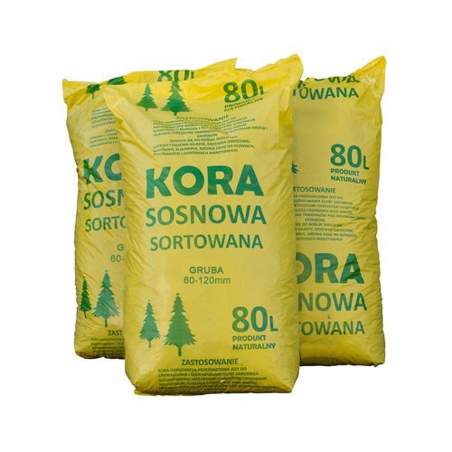 Gruba Kora Sosnowa Ogrodowa 3 Worki 80L KOR-PAK
