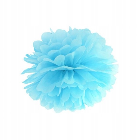 

Pompon bibułowy, błękit, 35cm