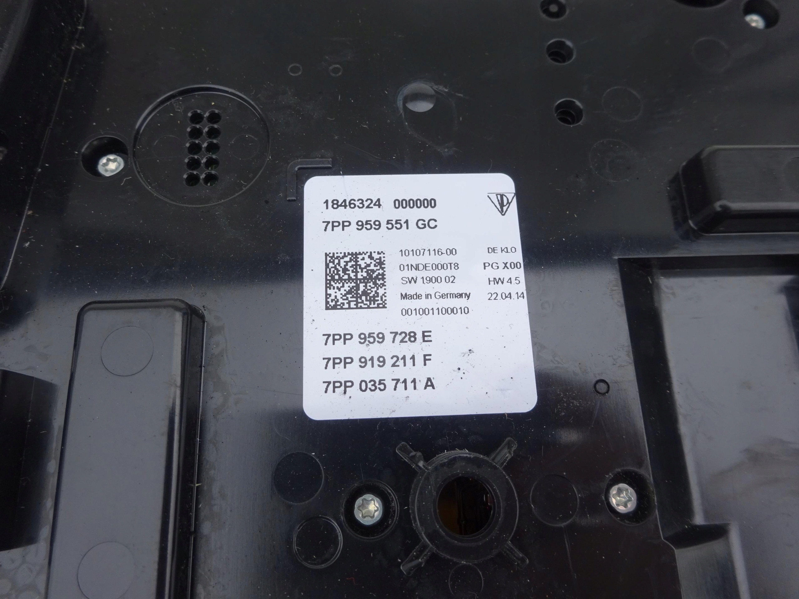 PORSCHE CAYENNE PANAMERA light control panel