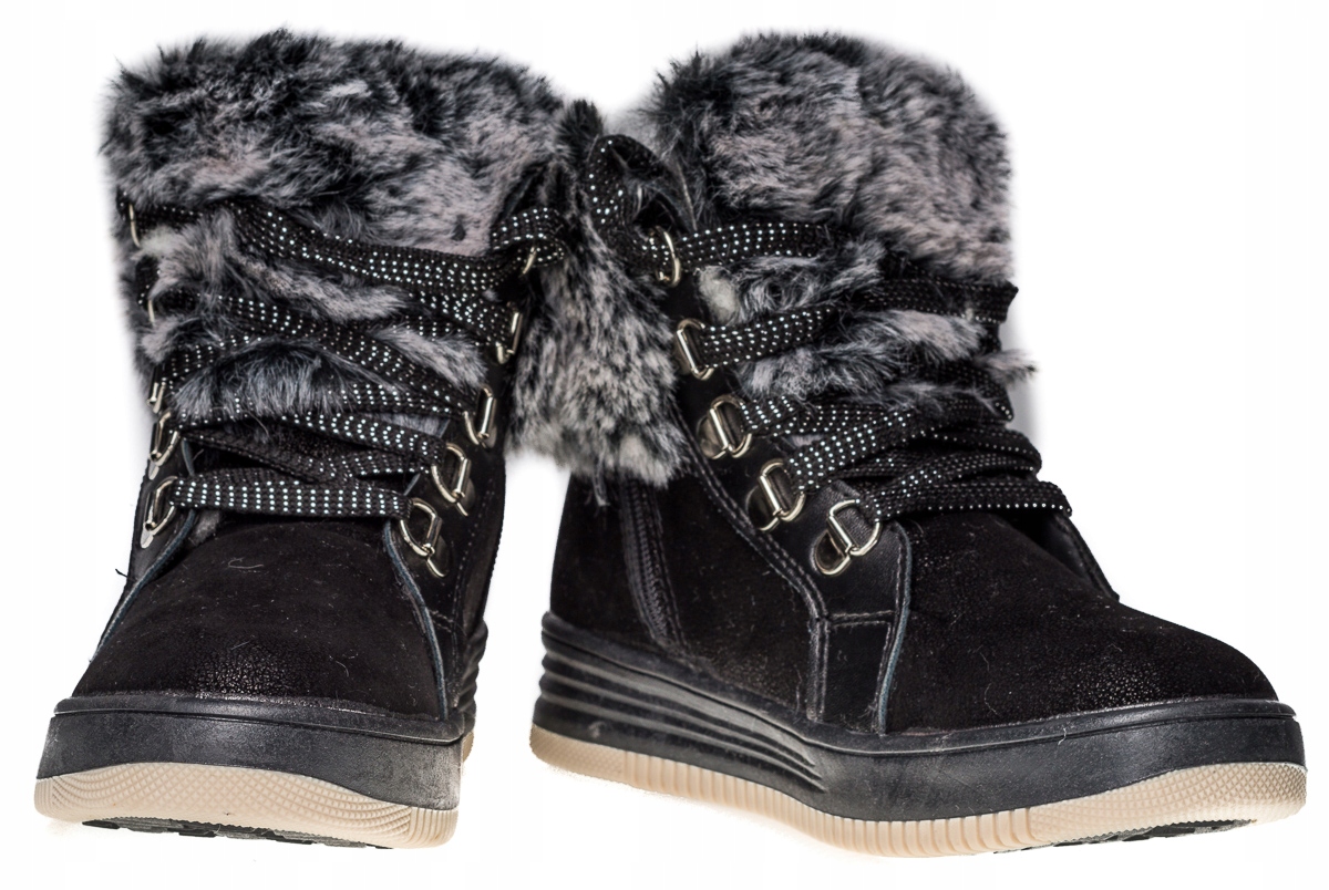 CLIBEE BOTKI DZIEWCZĘCE OCIEPLANE CZARNE 32 Płeć dziewczynki
