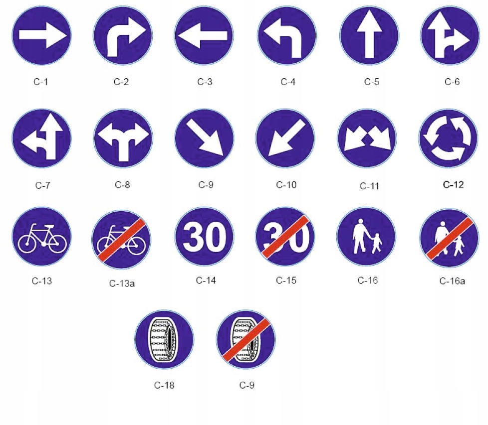 Znak drogowy nakazu C 600 folia odblaskowa 2 gen.