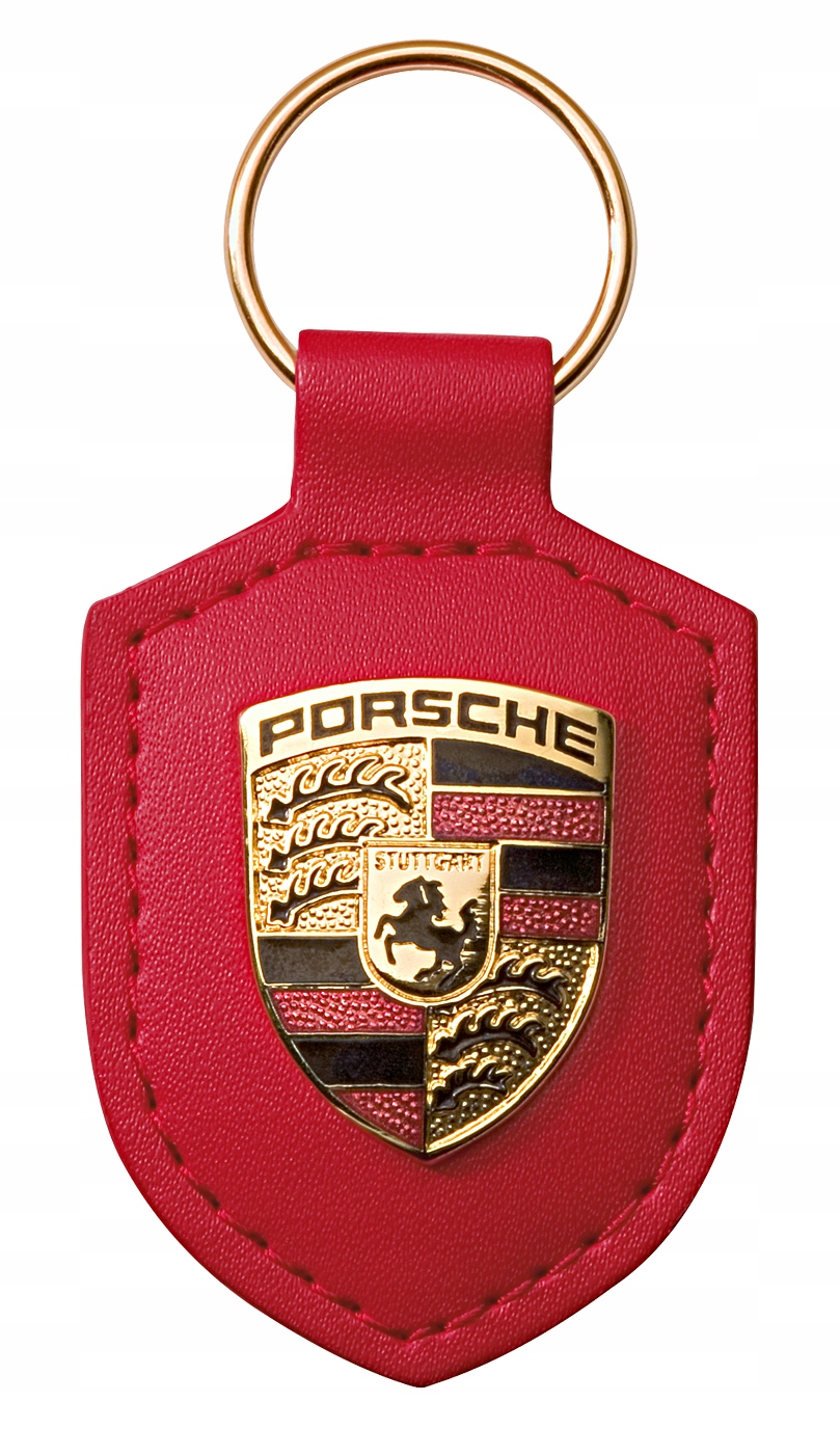 БРЕЛОК С ЭМБЛЕМОЙ PORSCHE-КРАСНЫЙ