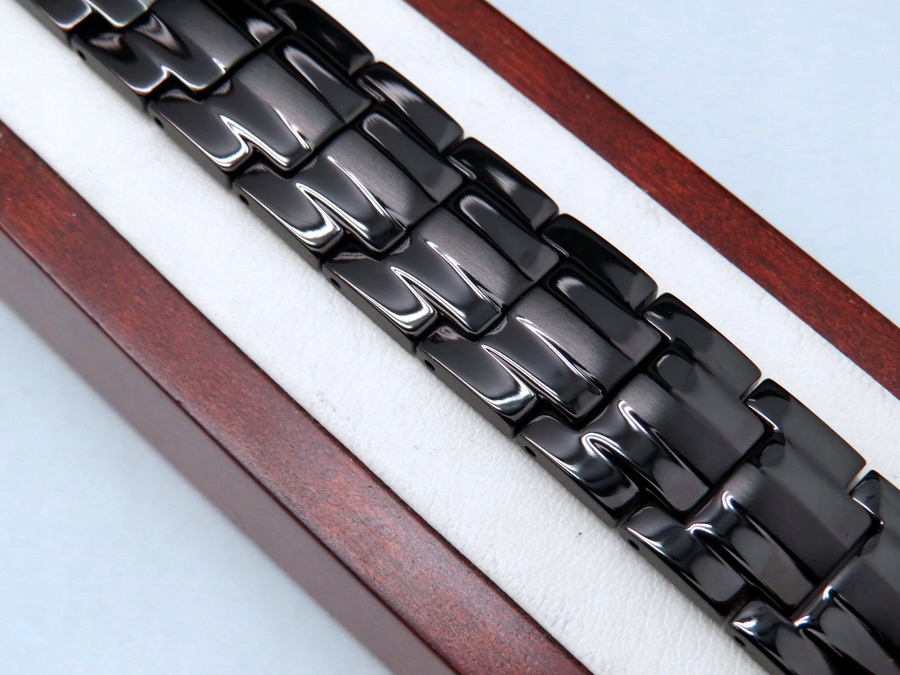 CZARNA ZDROWOTNA BRANSOLETA BRANSOLETKA MĘSKA MAGNETYCZNA MOCNA ORYGINAŁ Materiał stal