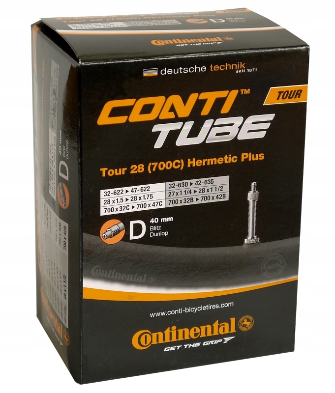 

Dętka 28'' Continental Hermetic+ Dunlop 32/47-622