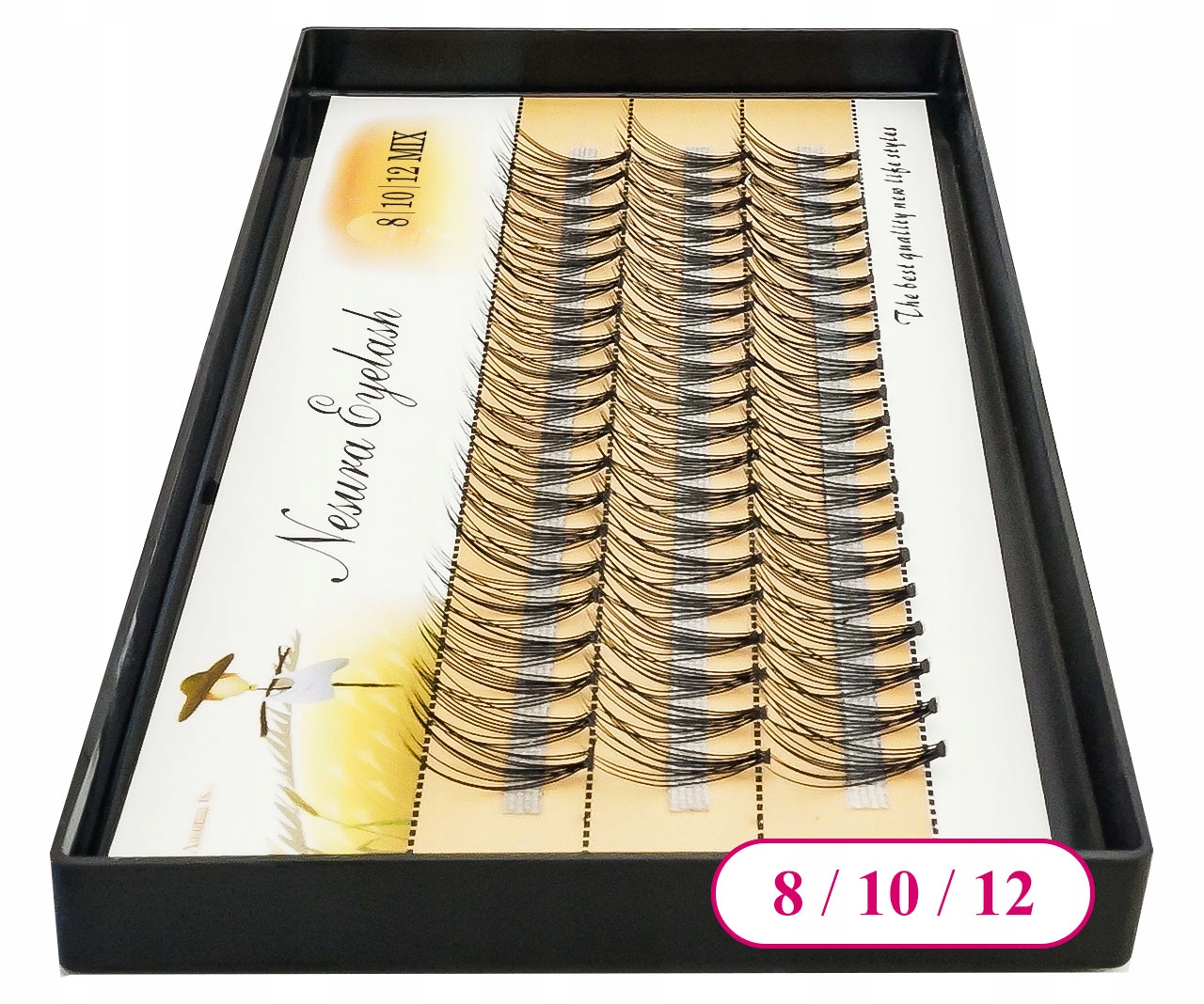 RZĘSY NESURA KĘPKI RZĘS JEDWABNE MIX 8/10/12 Marka Nesura