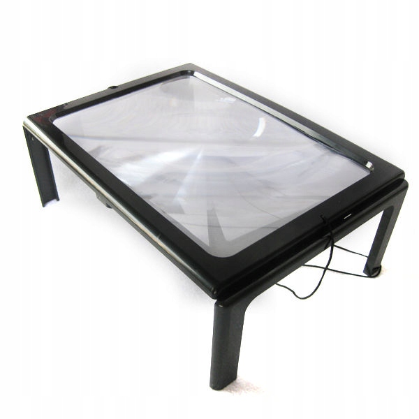Lupa do czytania A4 ekran podświetlenie 4x led na baterie nóżki