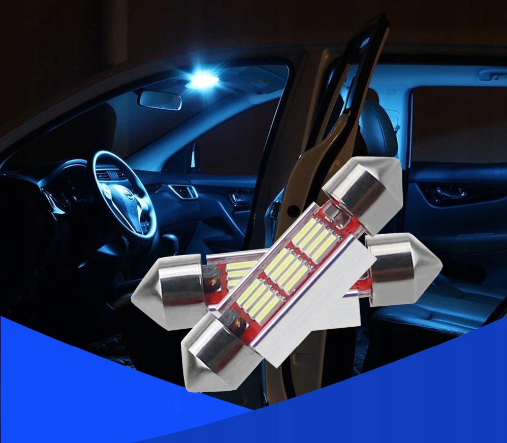 ŻARÓWKA LED 12 SMD 4014 C3W C5W C10W C18W 12V RURKA CANBUS BIAŁA 36mm Producent inny