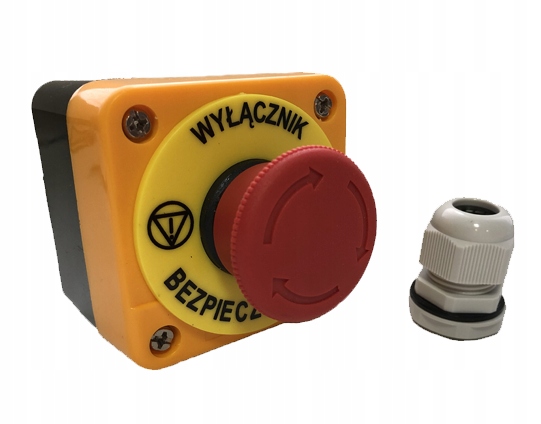 Przycisk bezpieczeństwa w kasecie grzybek awaryjny